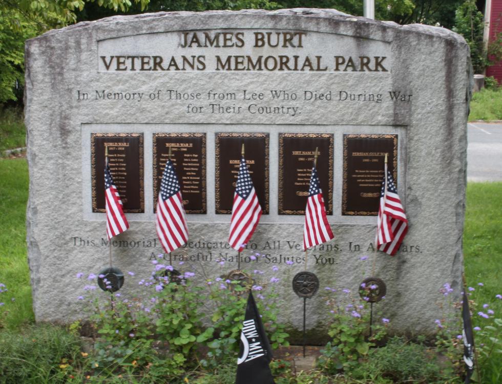 Lee Massachusetts James Burt Park Veterans Memorial