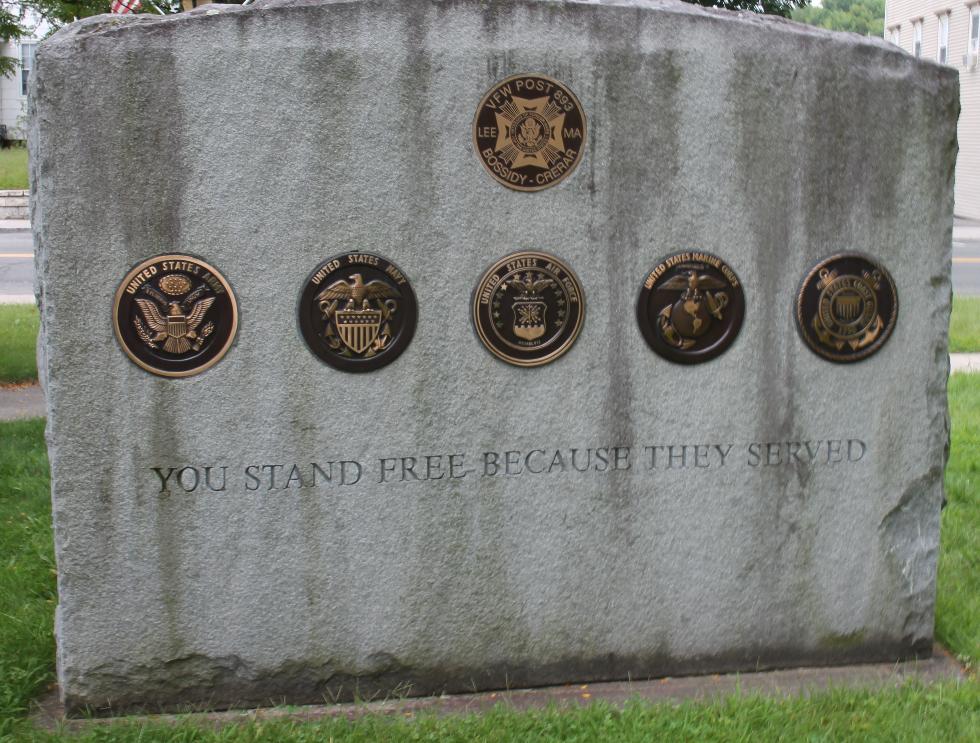 Lee Massachusetts James Burt Park Veterans Memorial