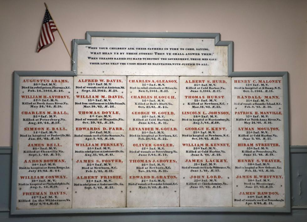 Leicester Massachusetts Civil War Honor Roll