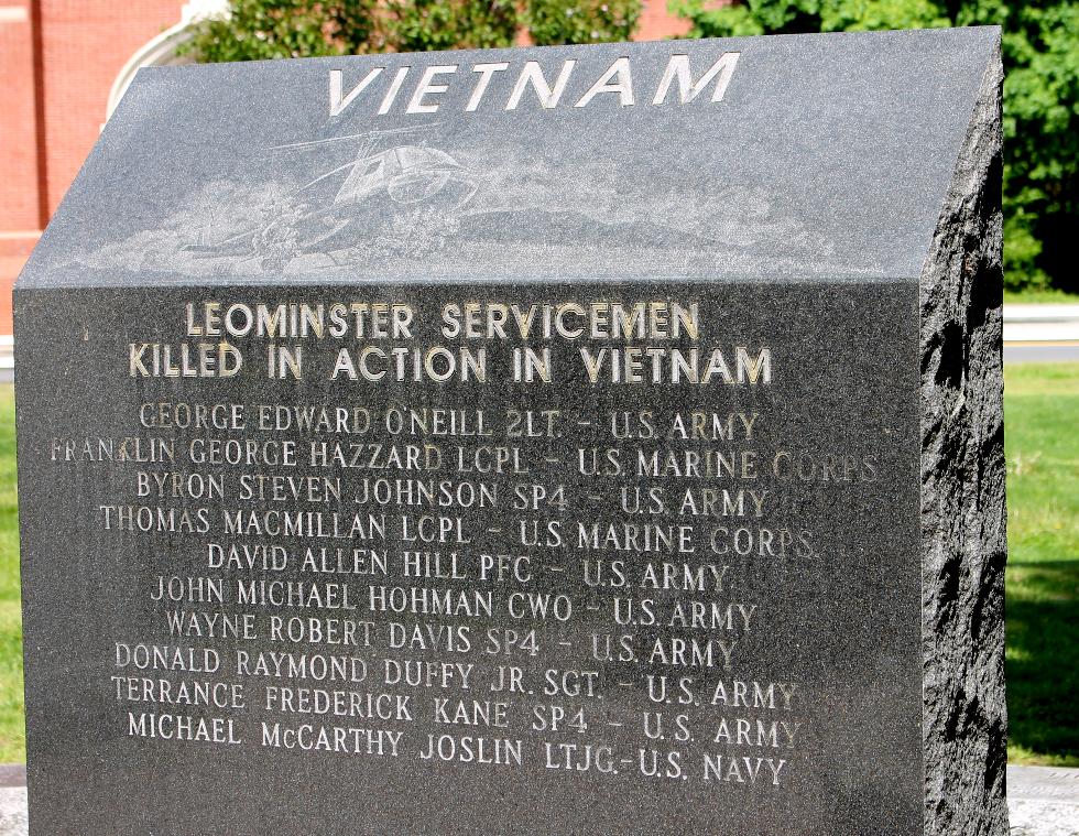 Leomenster Massachusetts Vietnam War Veterans Memorial