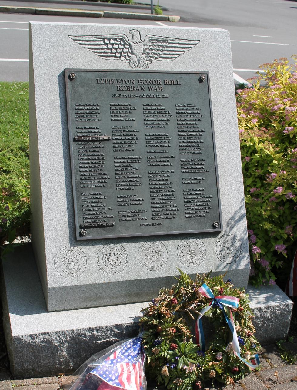 Littleton Massachusetts Korean War Veterans Memorial