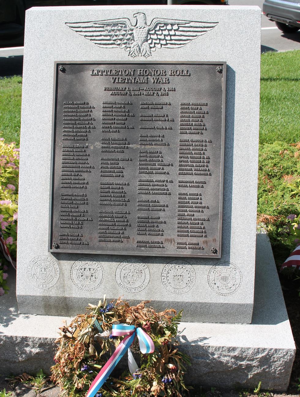 Littleton Massachusetts Vietnam War Veterans Memorial