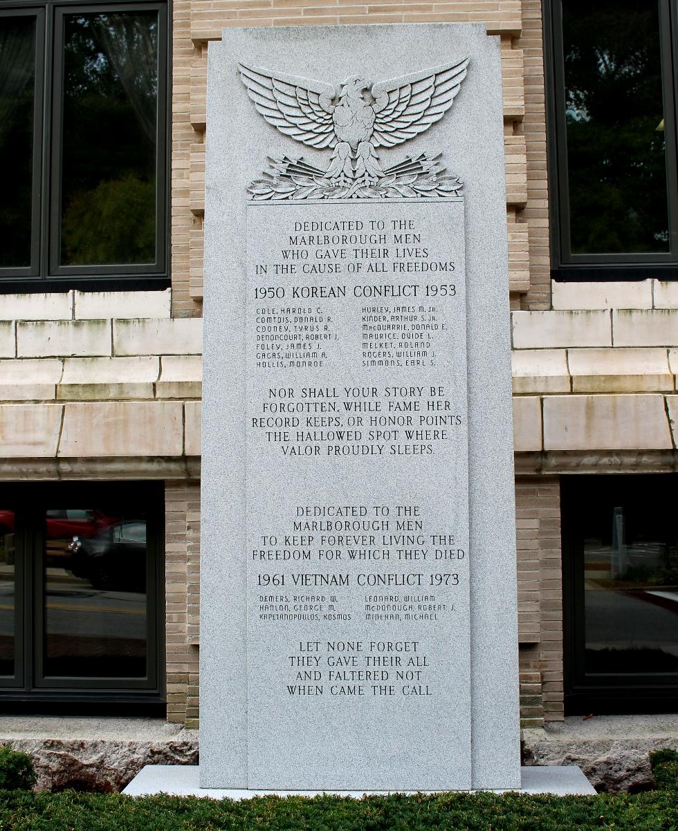 Marlborough Massachusetts Korean War & Vietnam War Veterans Memorial