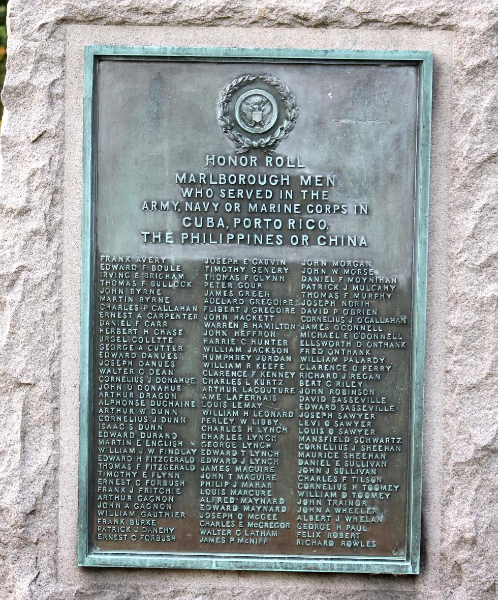 Marlborough Massachusetts Spanish American War Veterans Memorial