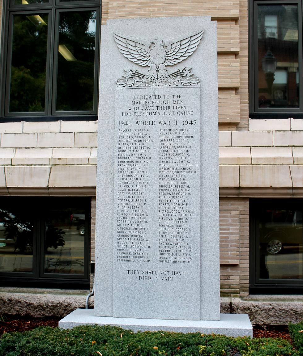 Marlborough Massachusetts World War II Veterans Memorial