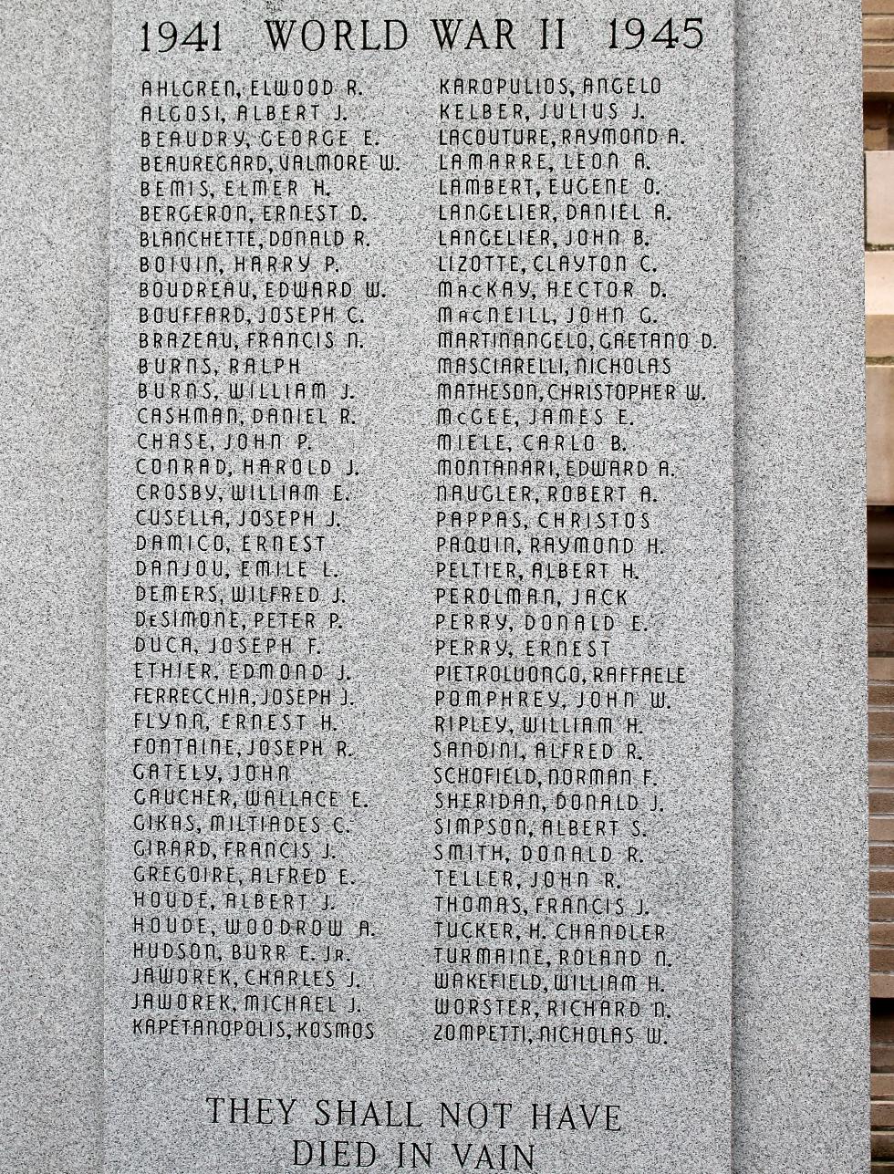 Marlborough Massachusetts World War II Veterans Memorial