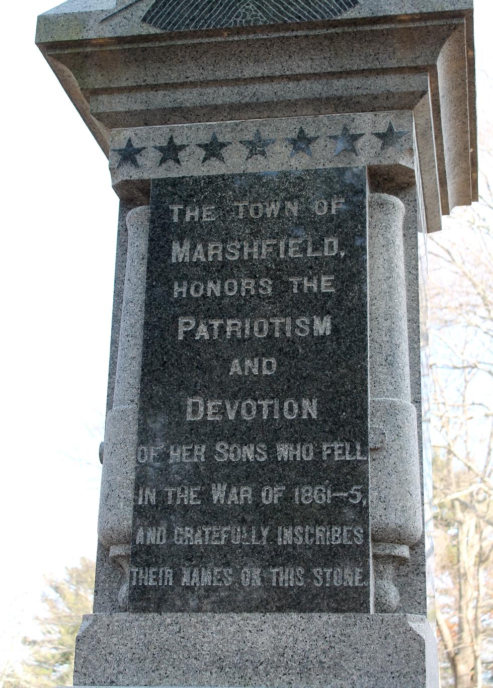 Marshfiled Massachusetts Civil War Memorial