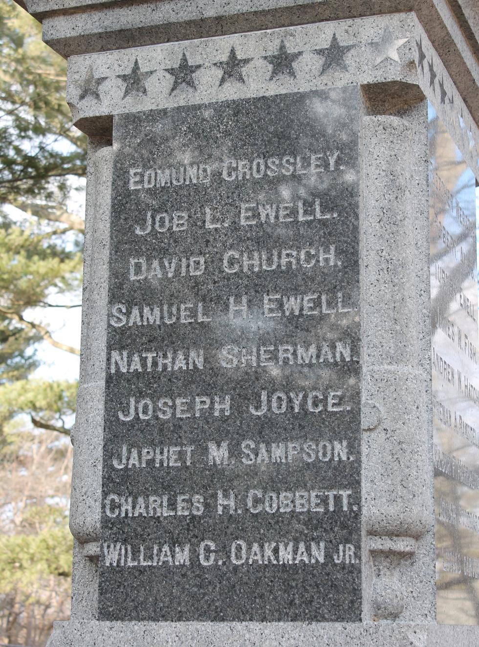 Marshfiled Massachusetts Civil War Memorial