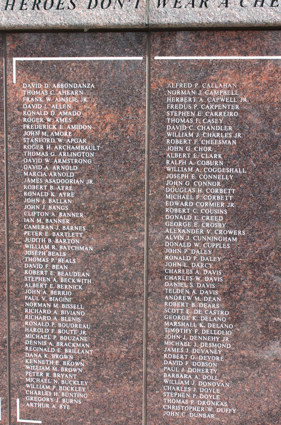 Marshfield Massachusetts Vietnam War Honor Roll