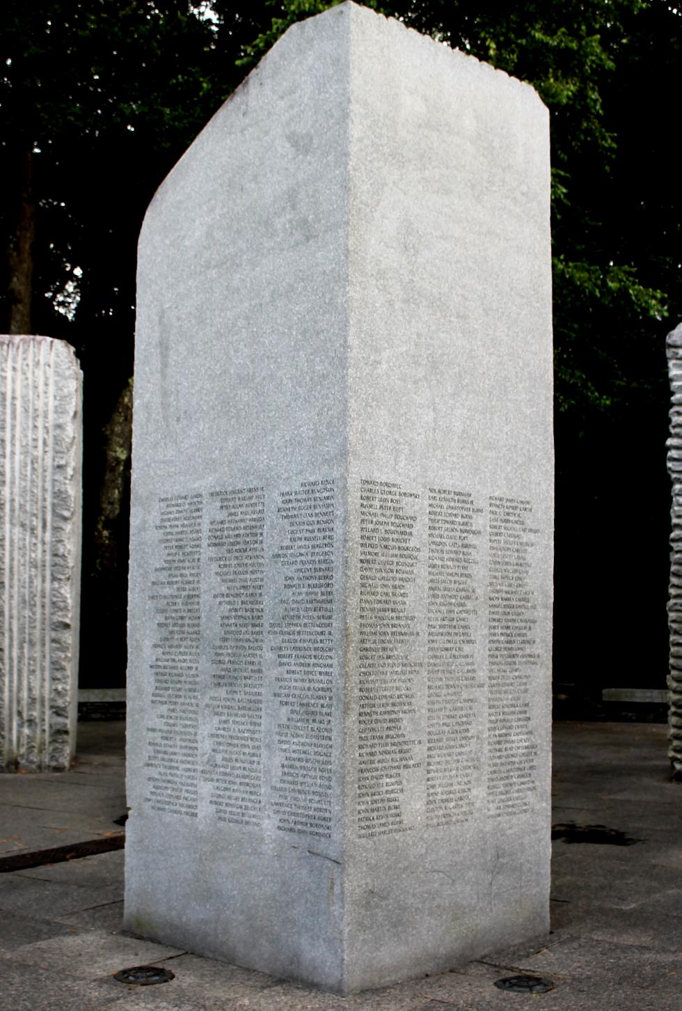 Massachusetts Vietnam Veterans Memorial - Veterans Names