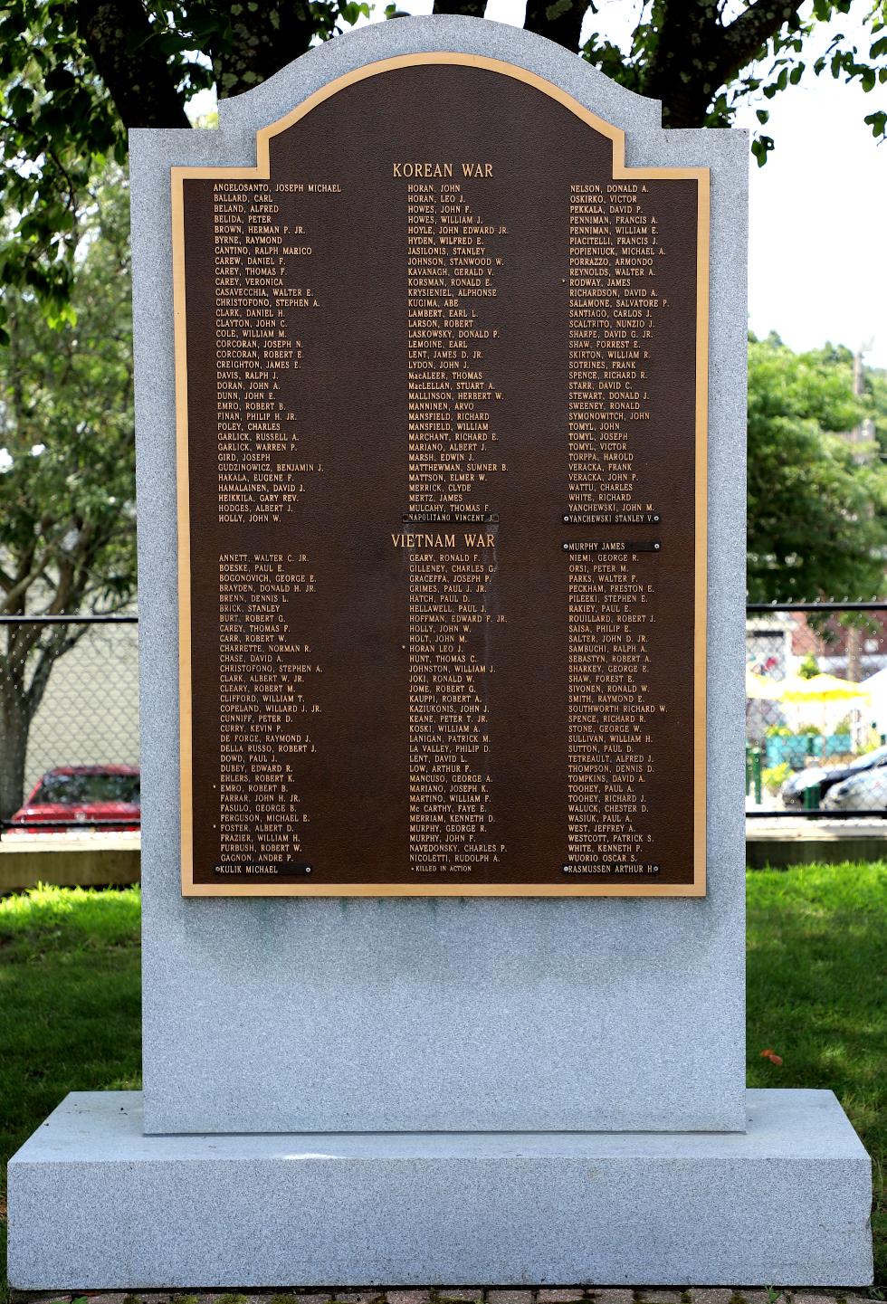 Maynard Massachusetts Korean War & Vietnam War Veterans Memorial