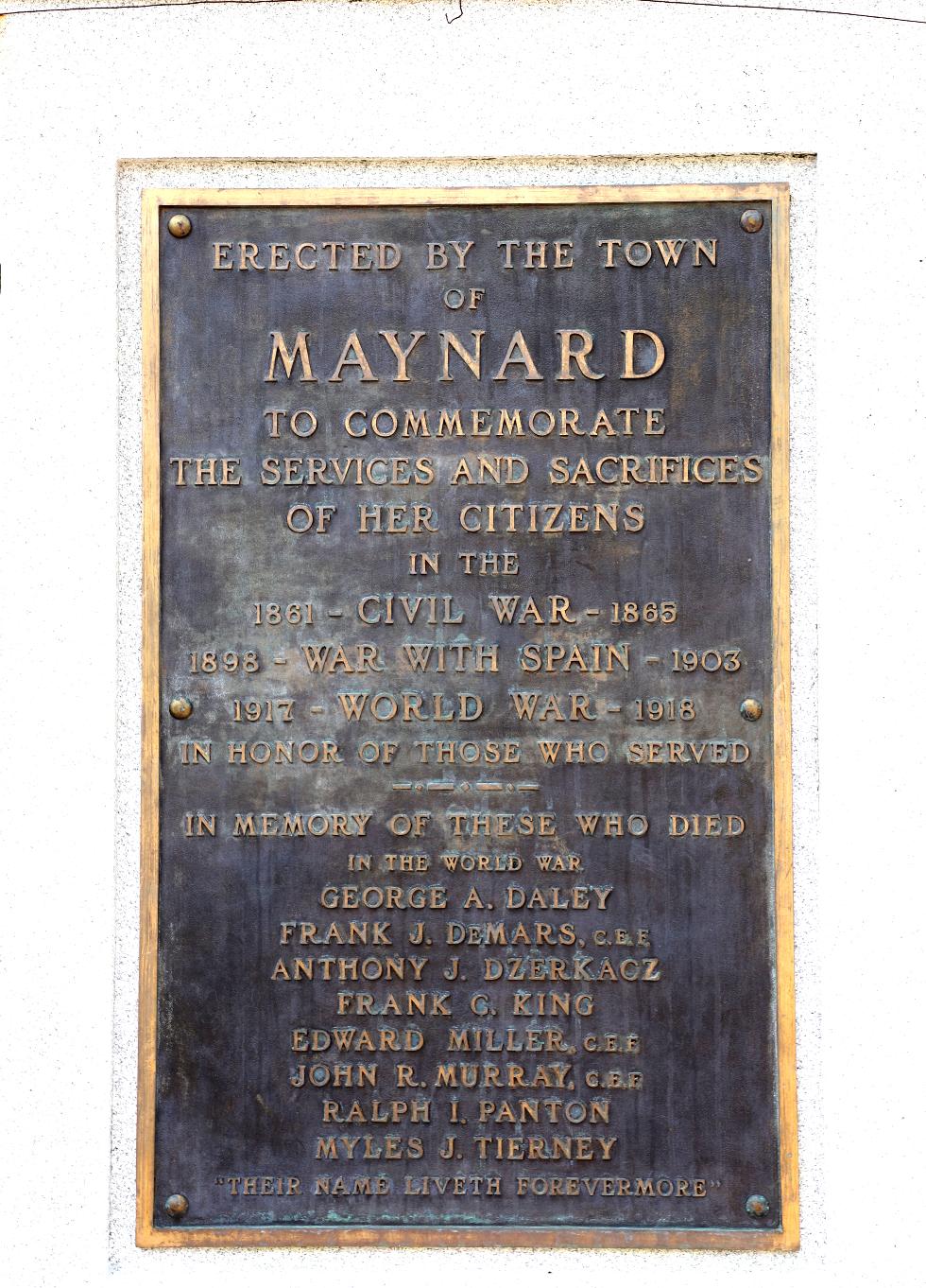 Maynard Massachusetts Veterans Memorial