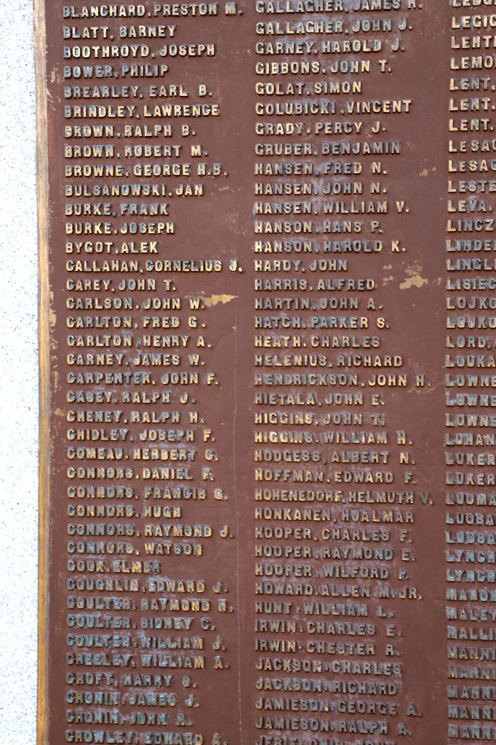 Maynard Massachusetts World War I Veterans Memorial