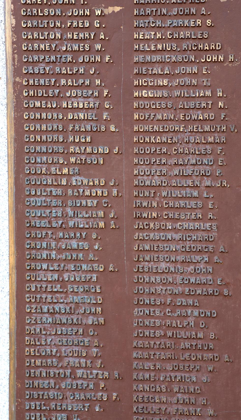 Maynard Massachusetts World War I Veterans Memorial