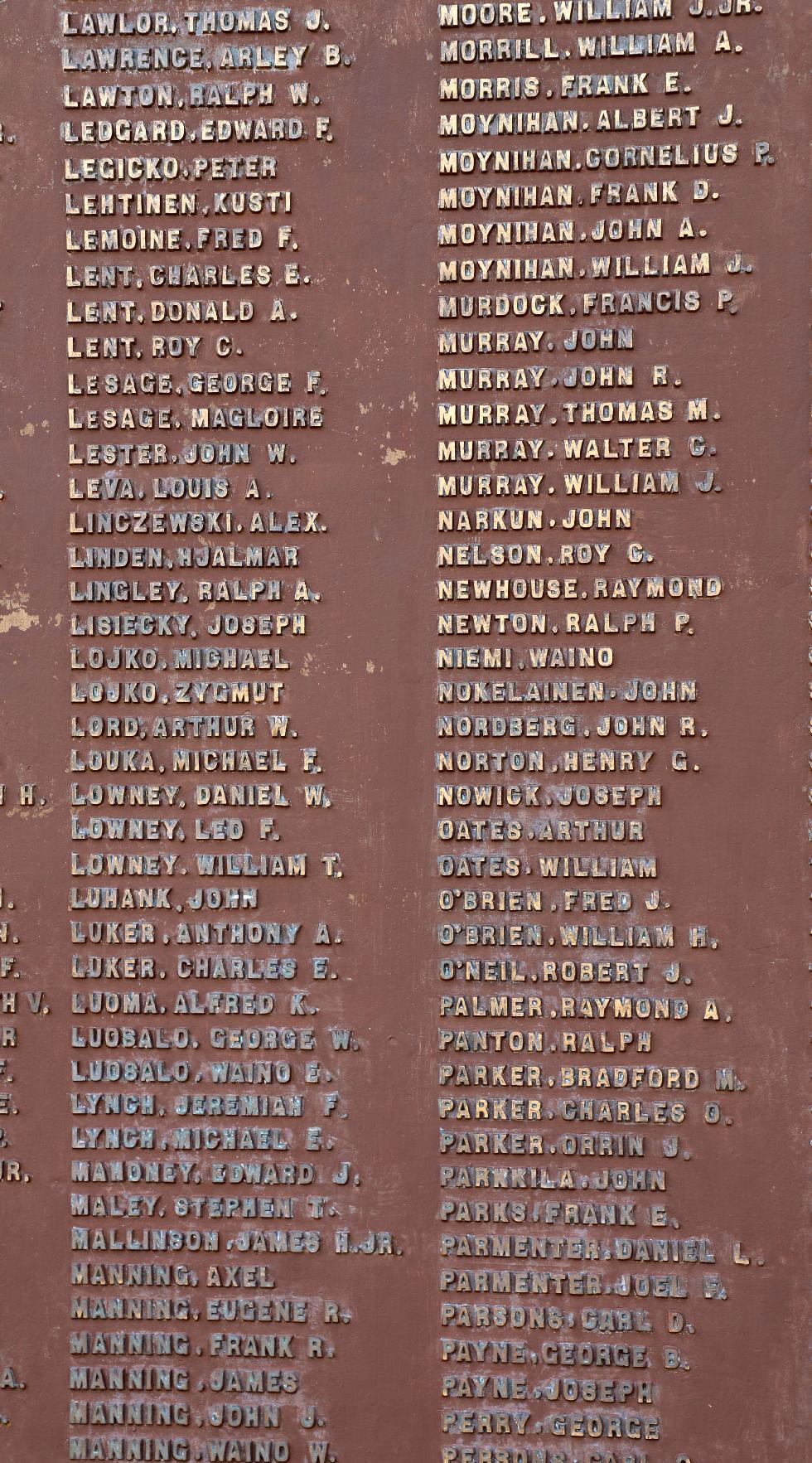 Maynard Massachusetts World War I Veterans Memorial