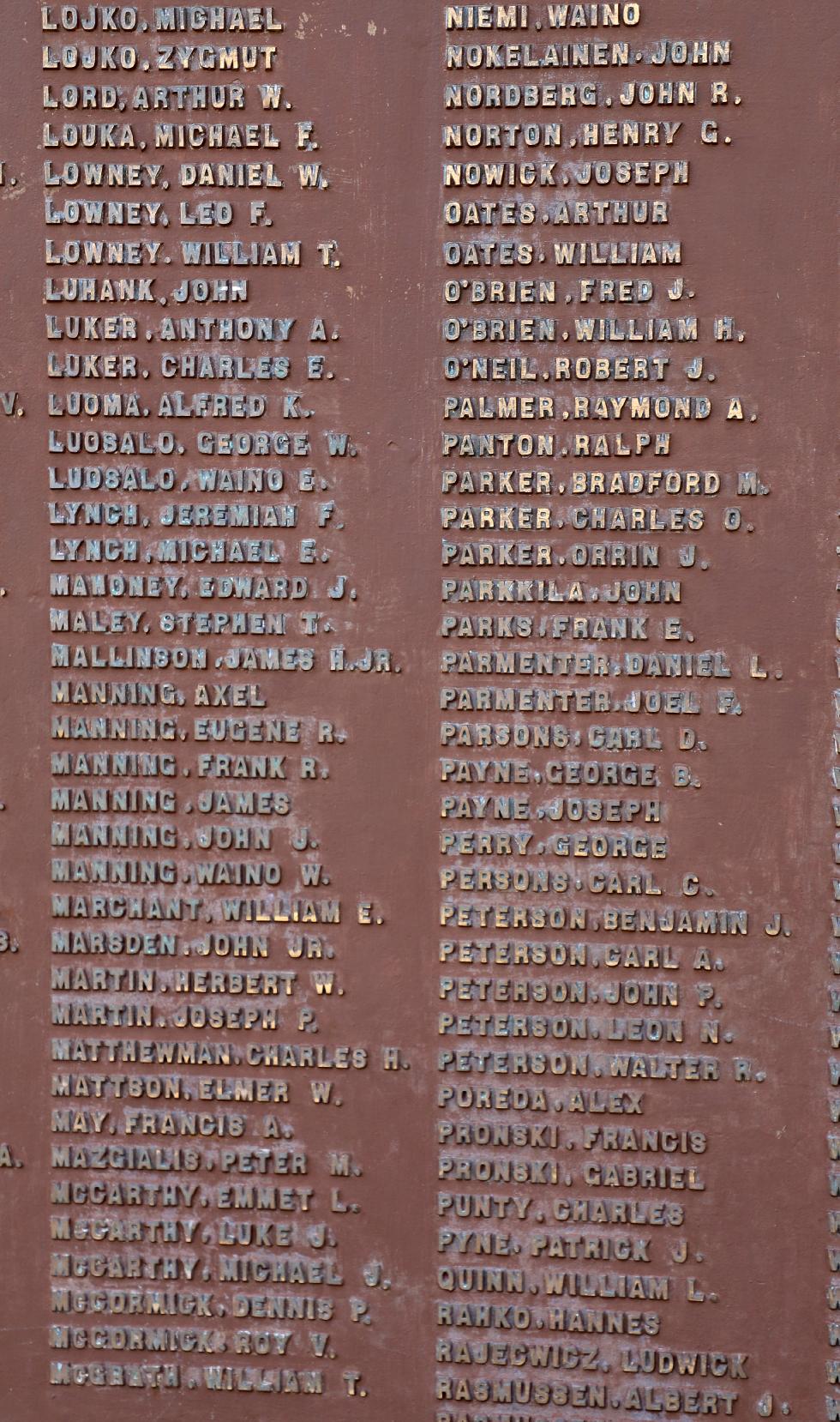 Maynard Massachusetts World War I Veterans Memorial