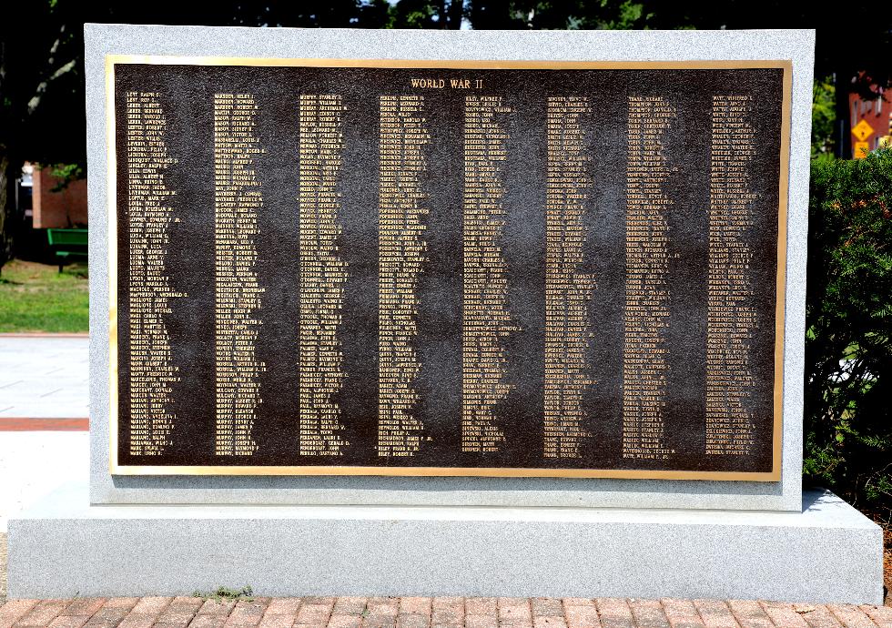 Maynard Massachusetts World War II Veterans Memorial