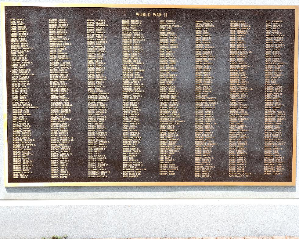 Maynard Massachusetts World War II Veterans Memorial