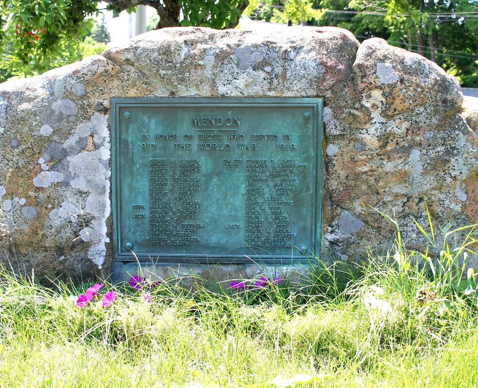 Mendon Massachusetts World War I Veterans Memorial