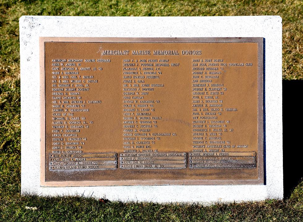 Merchant Marine Academy Memorial Donors   - Bourne Massachusetts