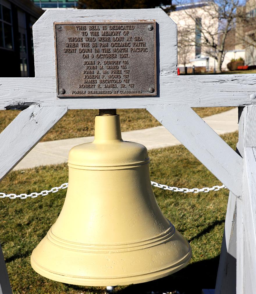 Merchant Marine Academy  Lost at Sea Memorial Bell - Bourne Massachusetts