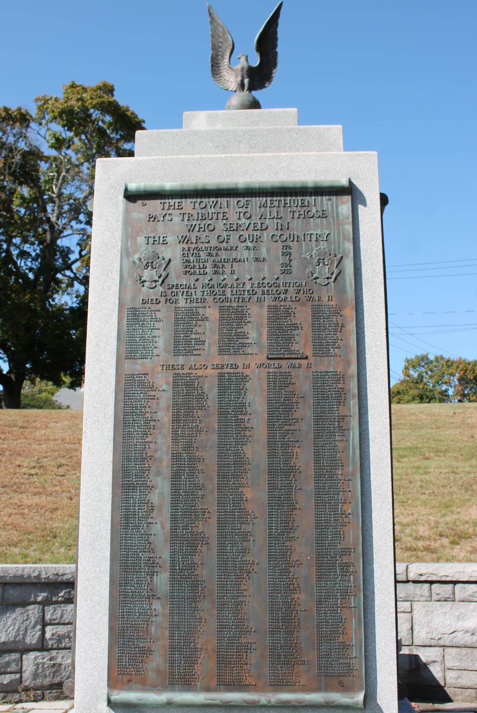 Metheun Massachusetts World War II Veterans Memorial