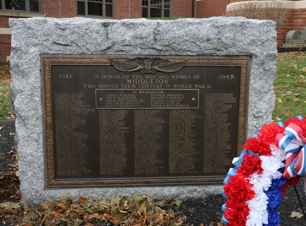 Middleton Massachusetts World War II Veterans Memorial