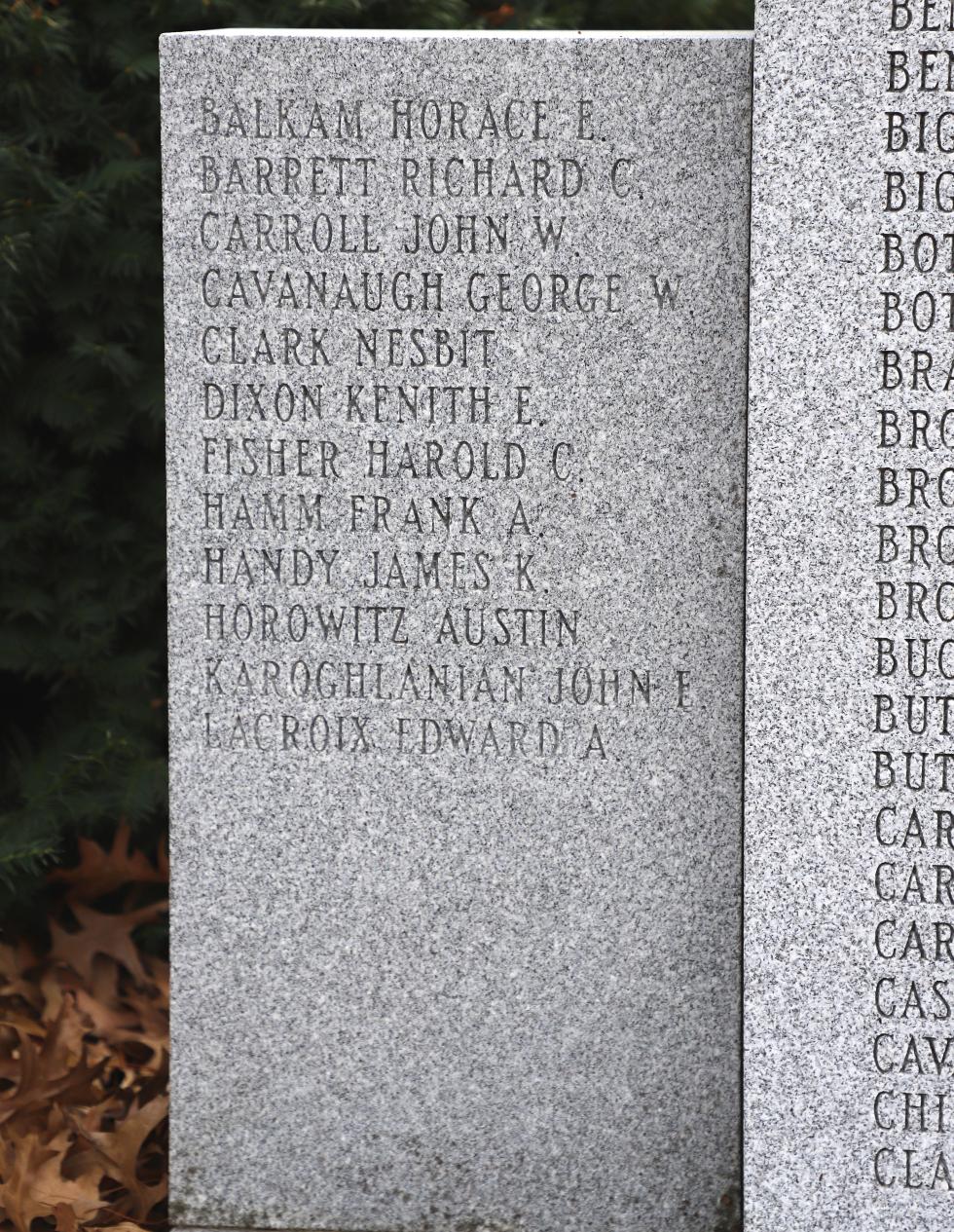 Millis Massachusetts World War II Veterans Memorial