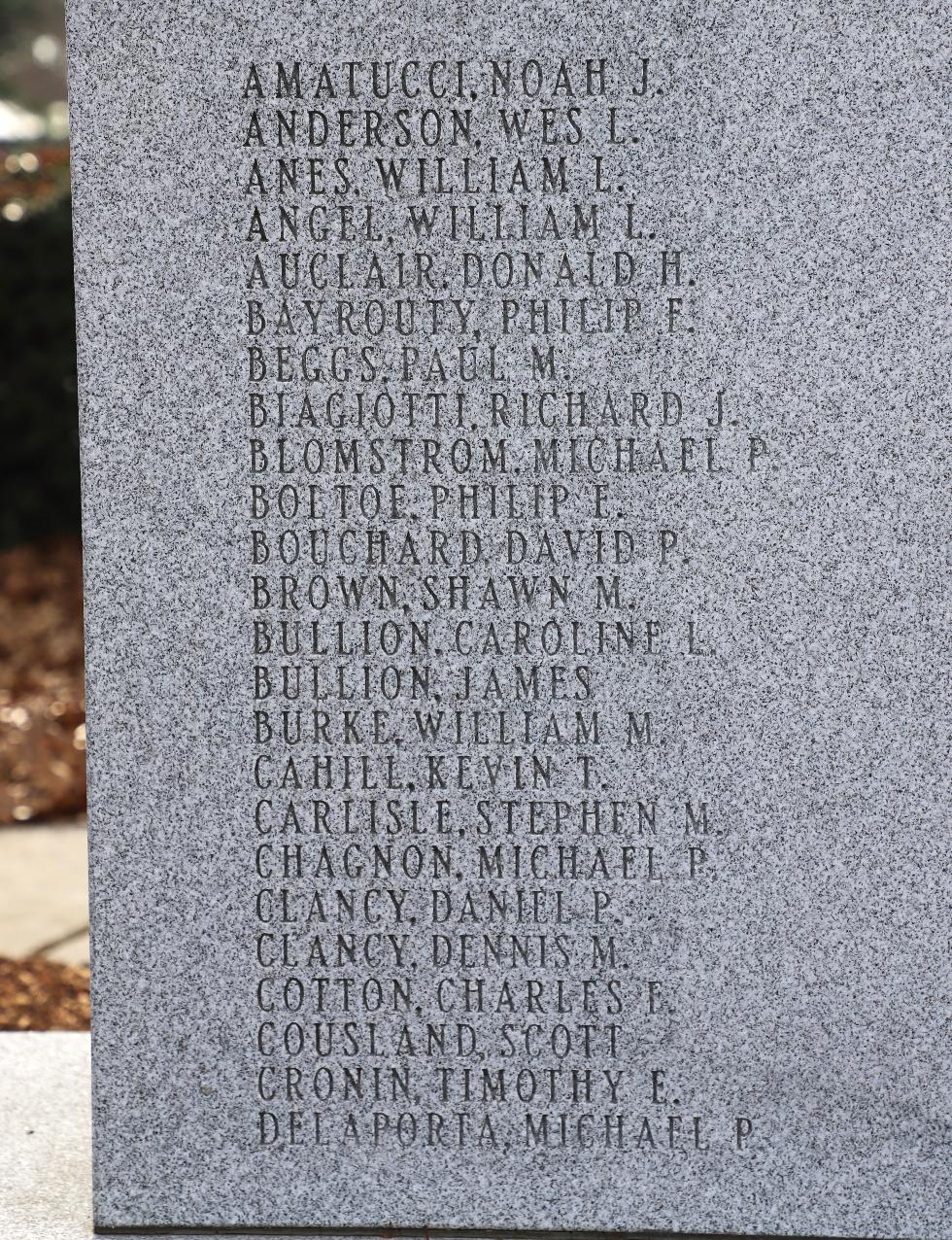 Millis Massachusetts Post 1978 Veterans Memorial