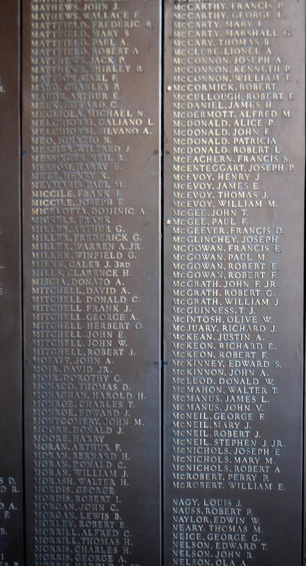 Natick Massachusetts World War II Honor Roll