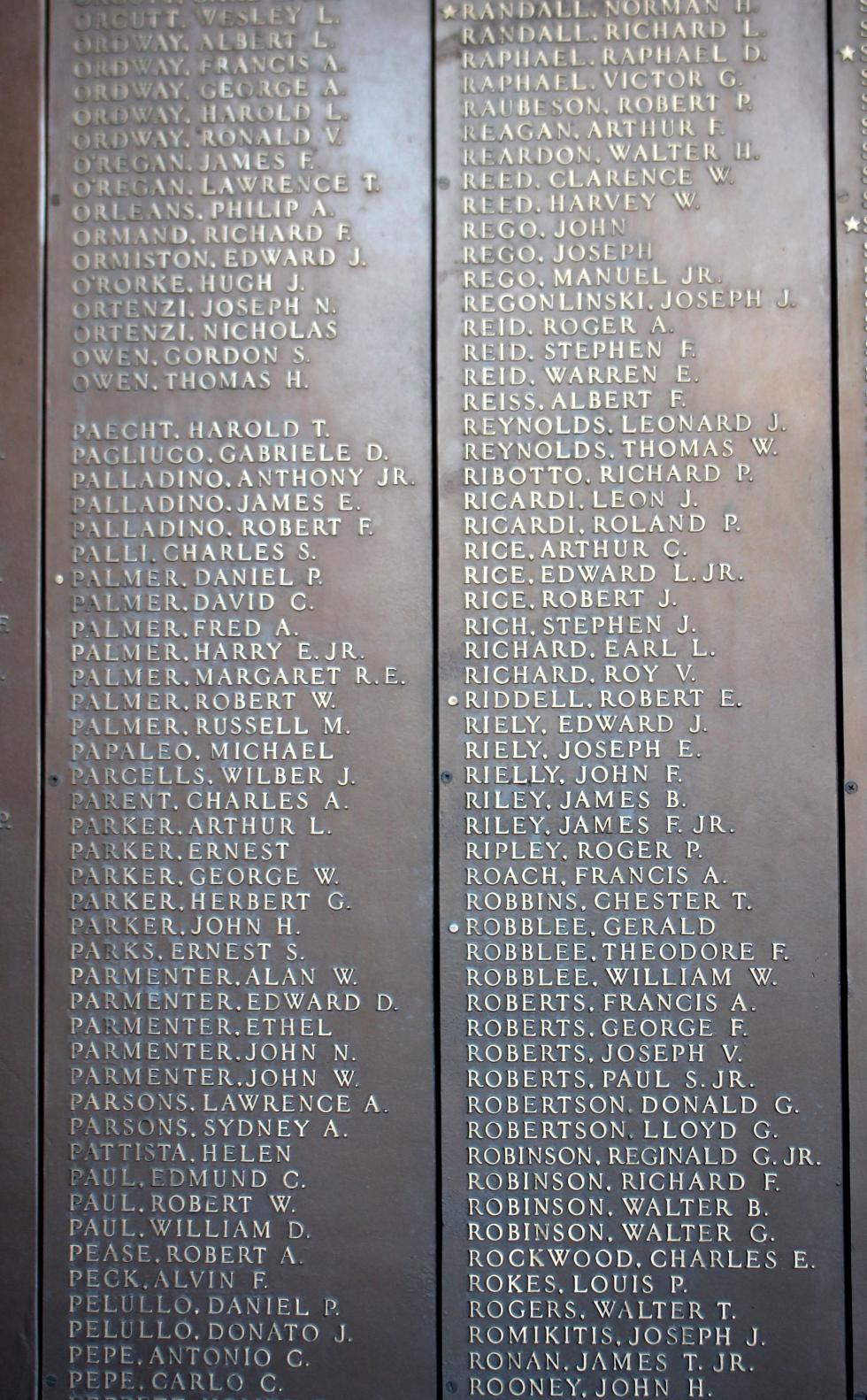 Natick Massachusetts World War II Honor Roll