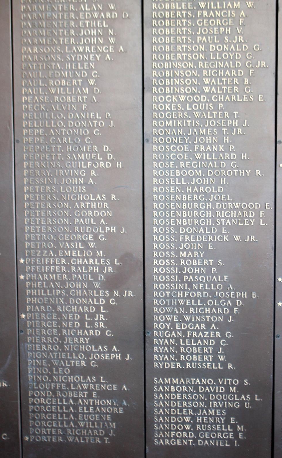 Natick Massachusetts World War II Honor Roll