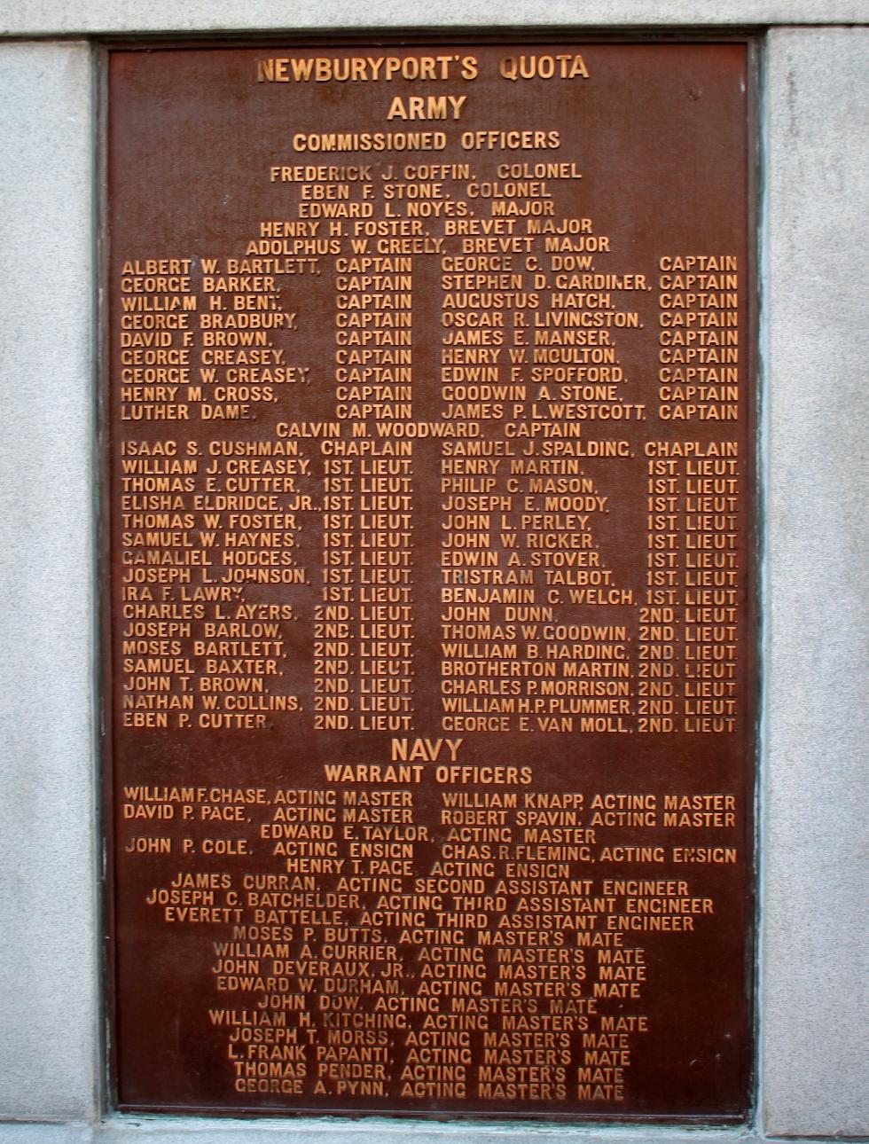 Newburyport Massachusetts Civil War Veterans Memorial