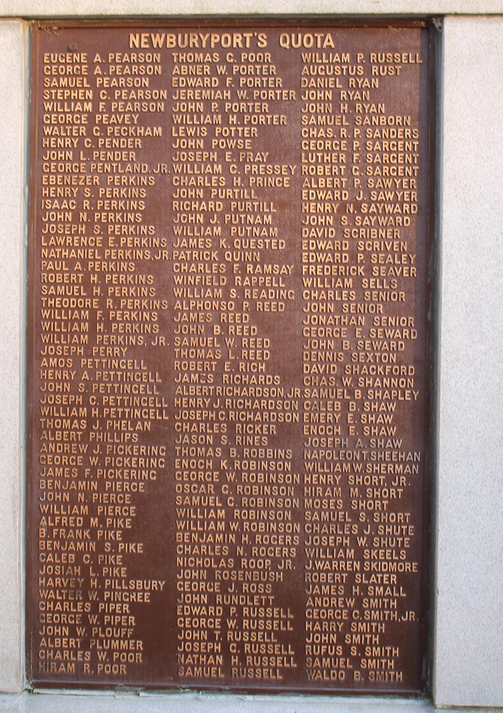 Newburyport Massachusetts Civil War Veterans Memorial