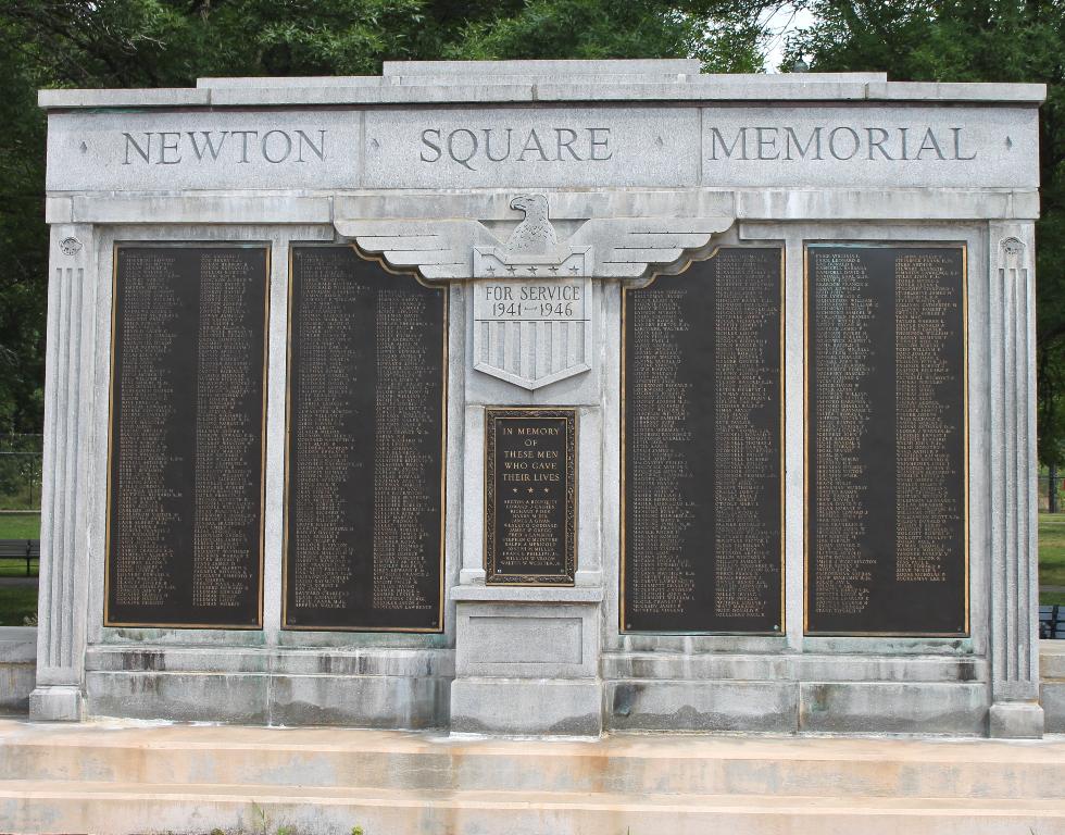 Newton Square Worcester Massachusetts World War II Veterans Memorial