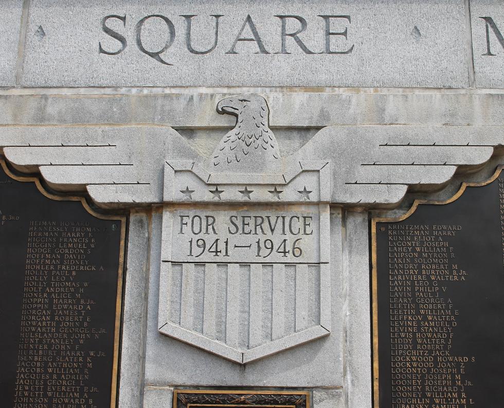 Newton Square Worcester Massachusetts World War II Veterans Memorial