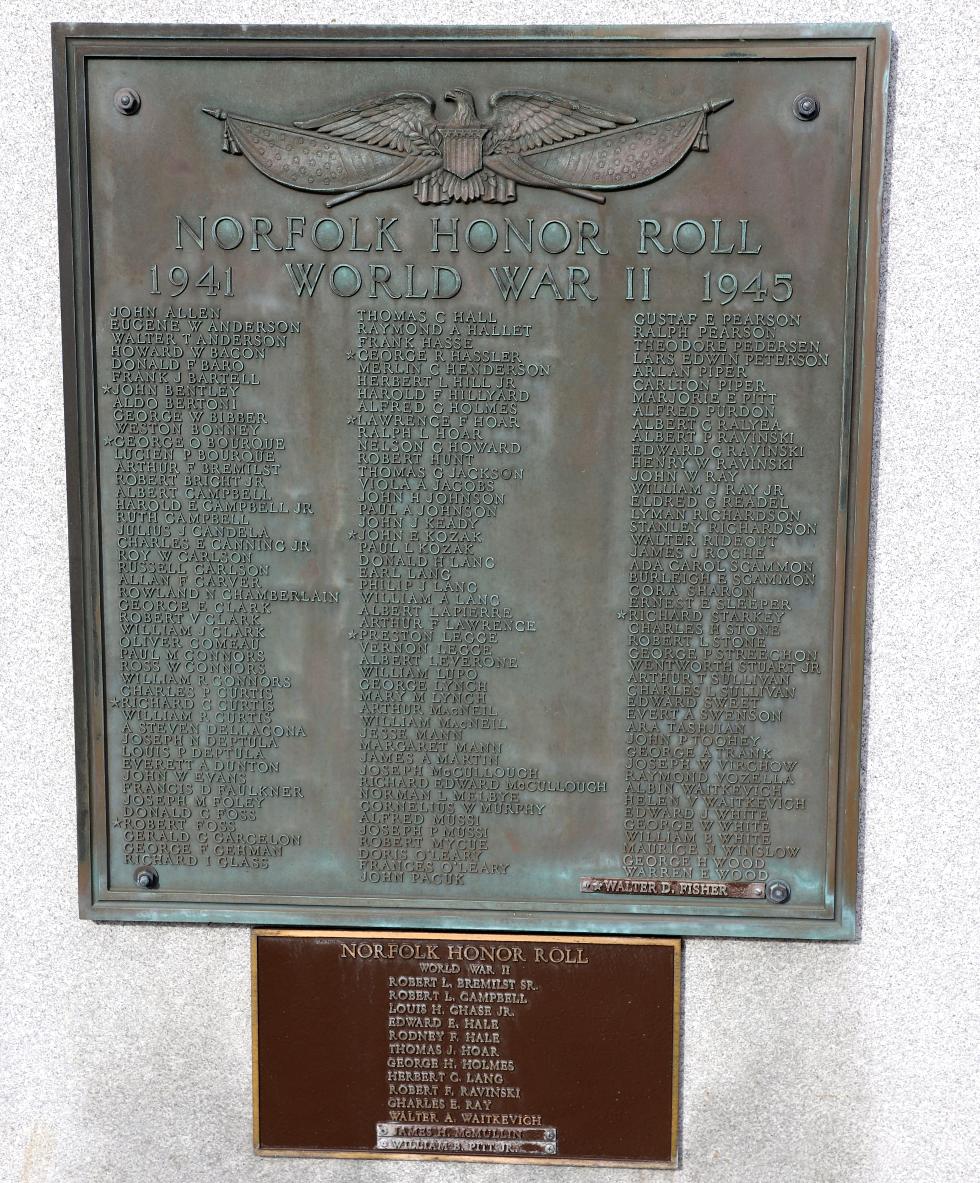 Norfolk Massachusetts World War II Veterans Memorial