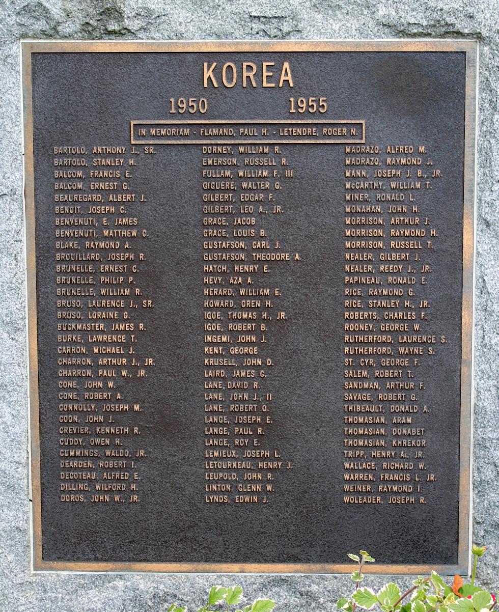 North Brookfield Korean  War Memorial