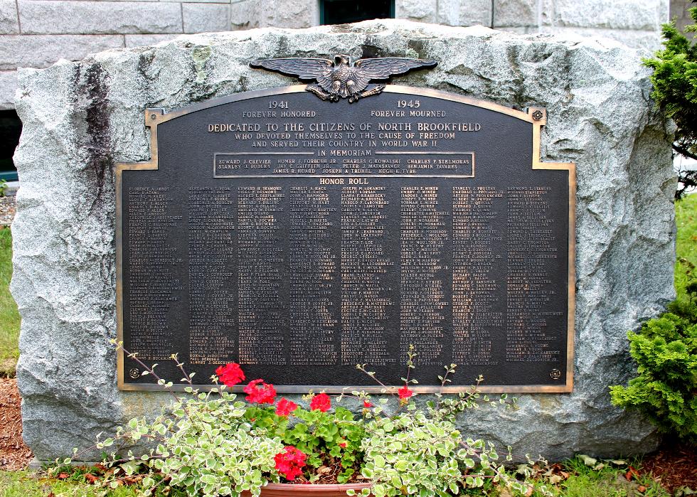 North Brookfield Mass World War II Veterans Memorial