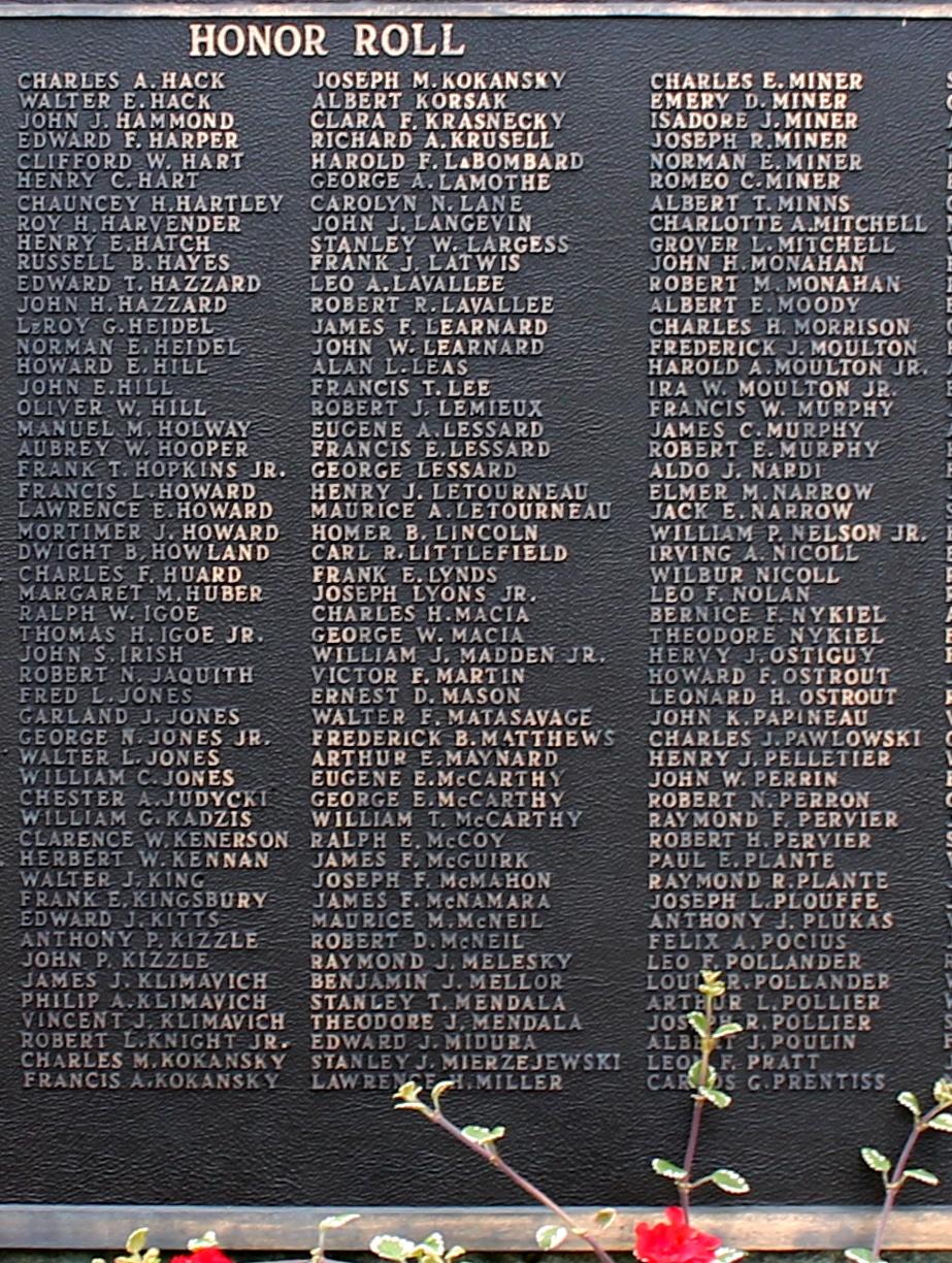 North Brookfield Mass World War II Veterans Memorial