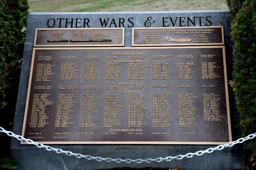 North Reading Revolutionary War to Civil War Veterans Memorial