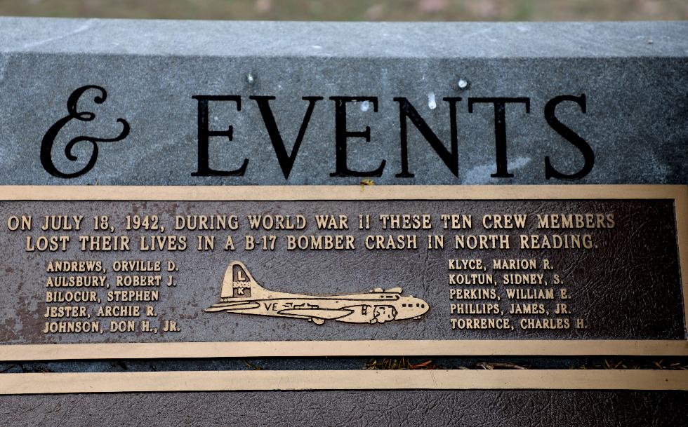 North Reading WWII Bomber Crash Veterans Memorial