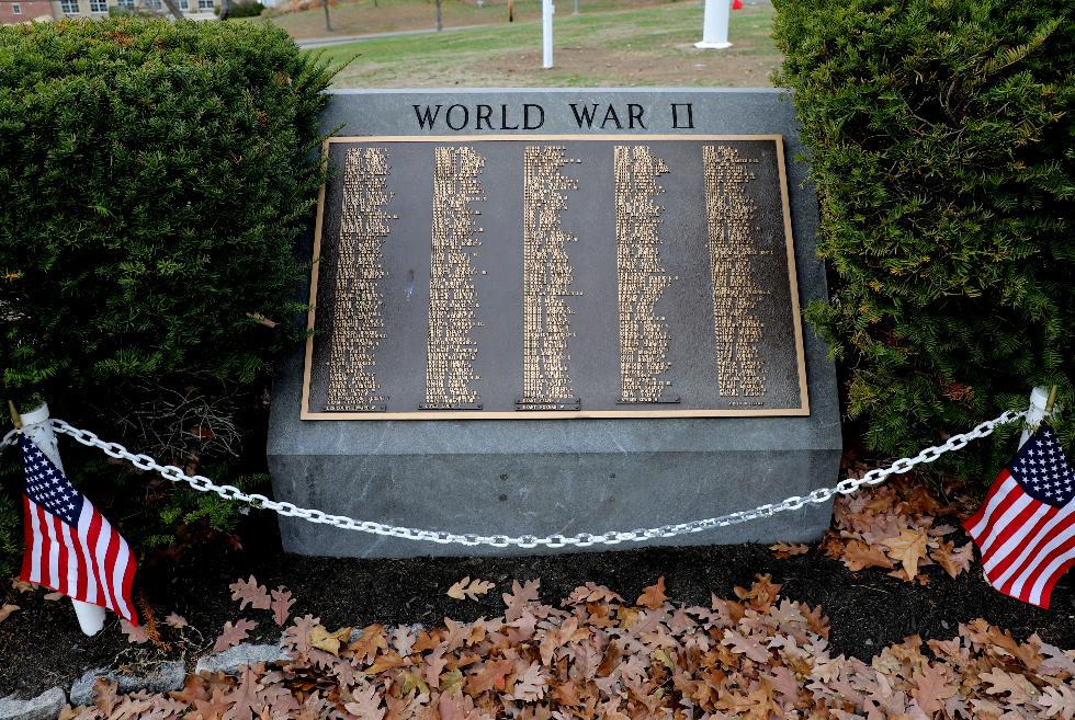 North Reading Massachusetts World War II Veterans Memorial