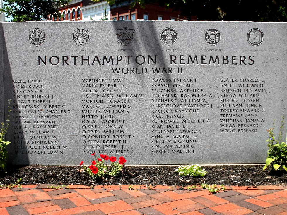 Northampton Massachusetts Veterans Memorial World War II