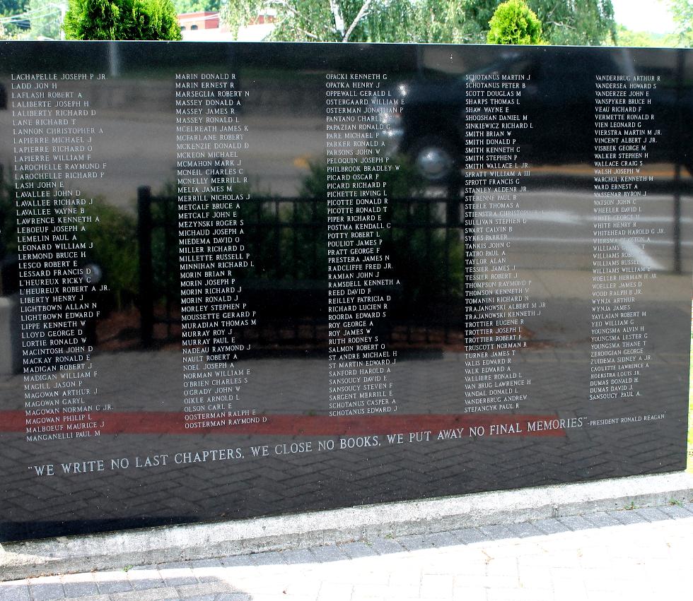 Northbridge Massachusetts Vietnam War Veterans Memorial