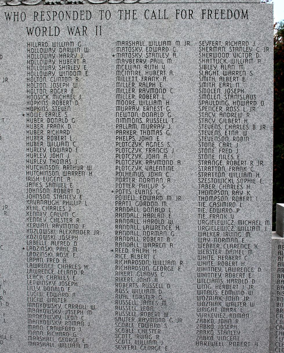 Northfield Massachusetts World War II Veterans Memorial