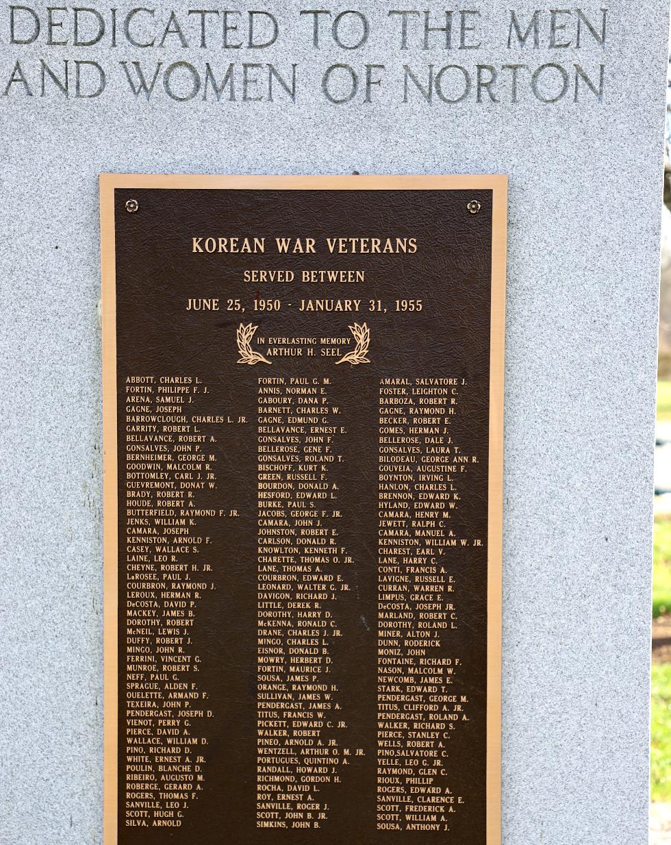 Norton Massachusetts Korean War Veterans Memorial