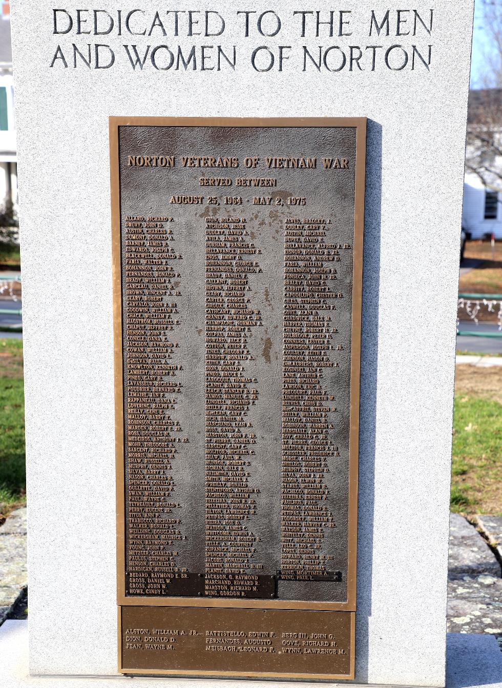 Norton Massachusetts Vietnam War Veterans Memorial
