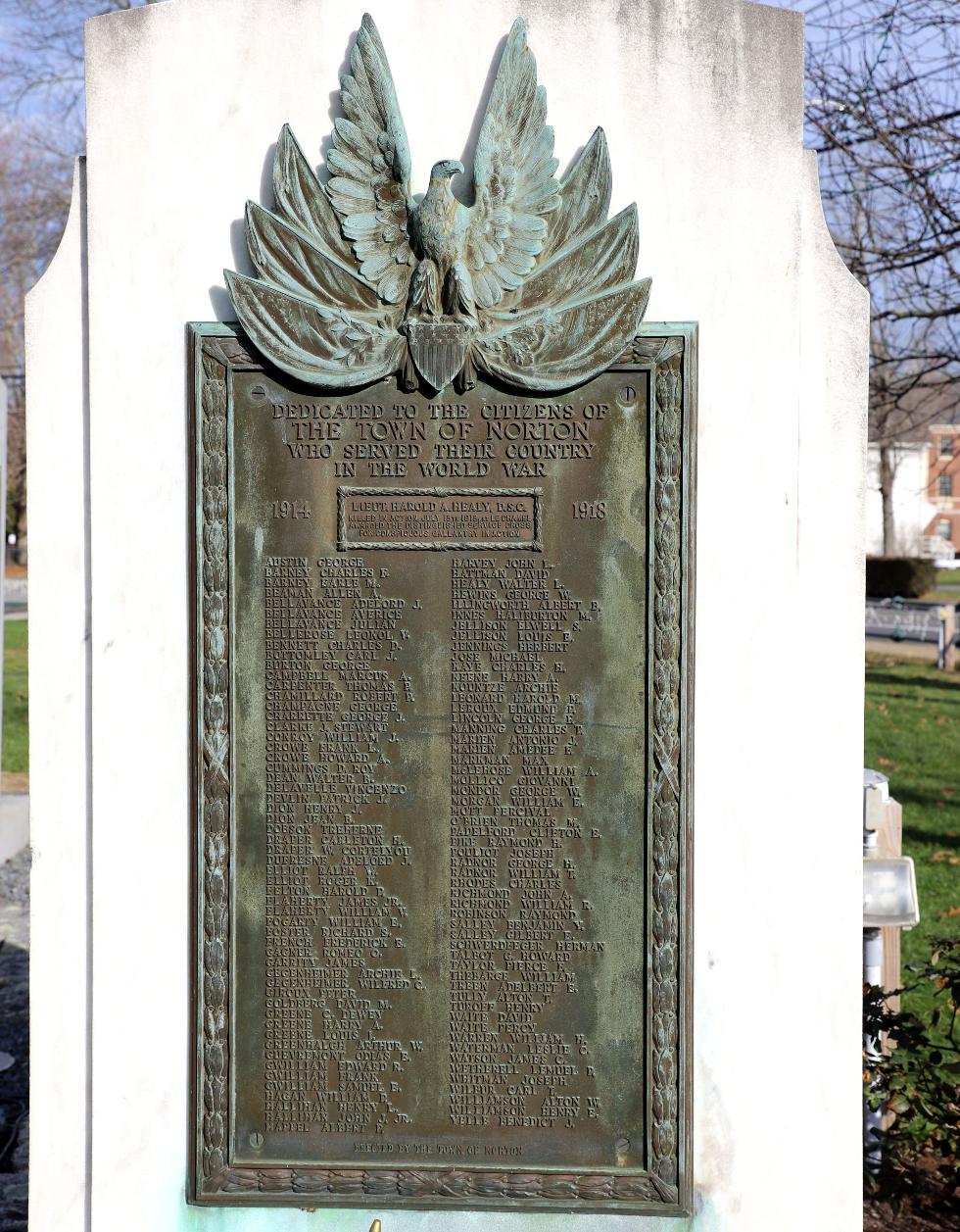 Norton Massachusetts World War I Veterans Memorial