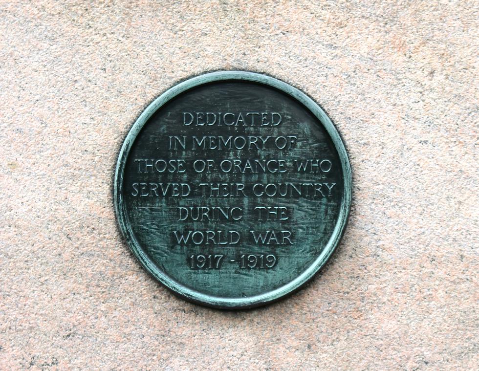Orange Massachusetts World War I Veterans Memorial